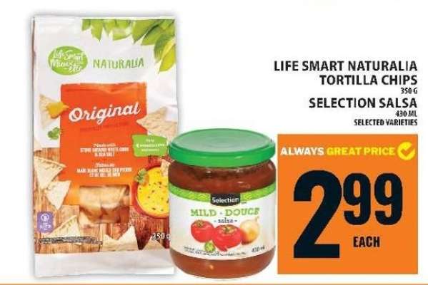Life Smart Naturalia Tortilla Chips & Selection Salsa