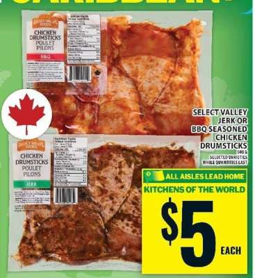 Select Valley Jerk or BBQ Seasoned Chicken Drumsticks