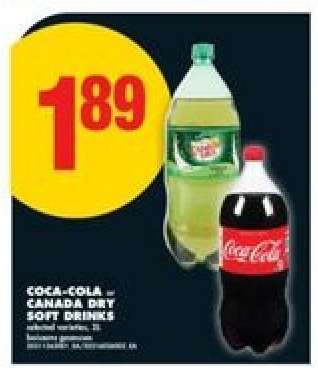 COCA-COLA or CANADA DRY SOFT DRINKS