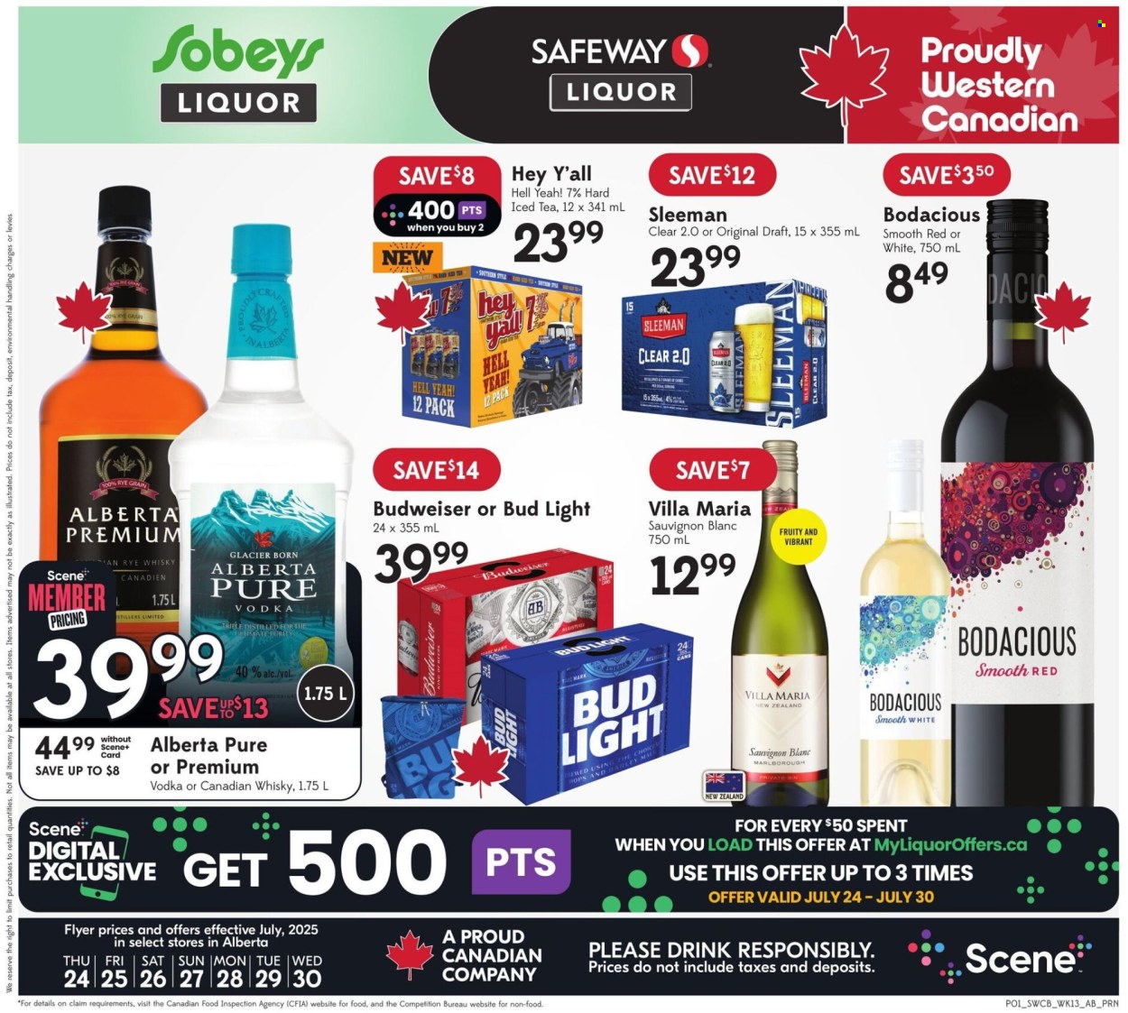 Sobeys Liquor flyer - July 24, 2025 - July 30, 2025. Page 1