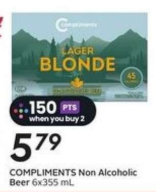 COMPLIMENTS Non-Alcoholic Beer 6x355 mL