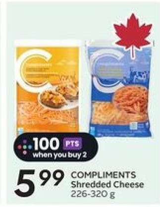 COMPLIMENTS Shredded Cheese