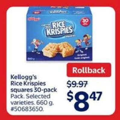 Kellogg's Rice Krispies Squares 30-Pack