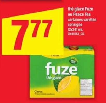 thé glacé Fuze ou Peace Tea
