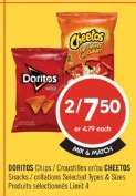 DORITOS Chips / Croustilles or CHEETOS Snacks