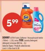 DOWNY ULTRA Fabric Softener / TIDE Laundry Detergent