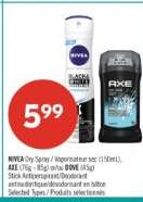 NIVEA Dry Spray / AXE / DOVE