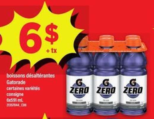 BOISSONS DÉSALTÉRANTES GATORADE