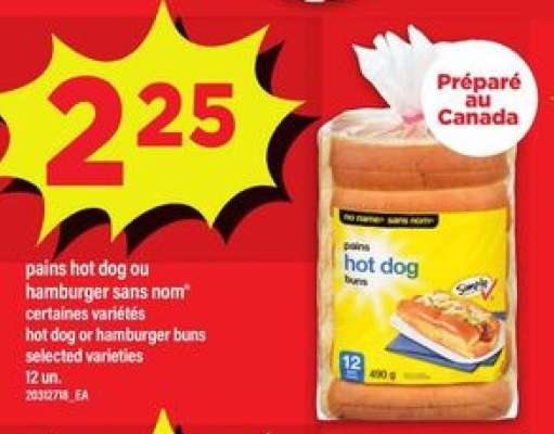 pains hot dog ou hamburger sans nom