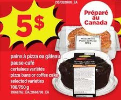 pains à pizza ou gâteau pause-café