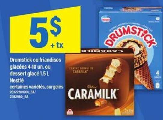 Drumstick ou friandises glacées