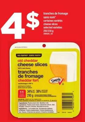tranches de fromage sans nom