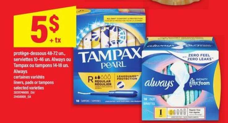 Tampax Pearl & Always