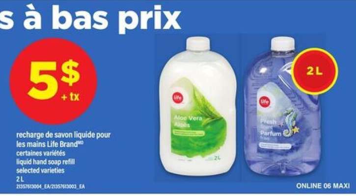 LIFE BRAND LIQUID HAND SOAP REFILL