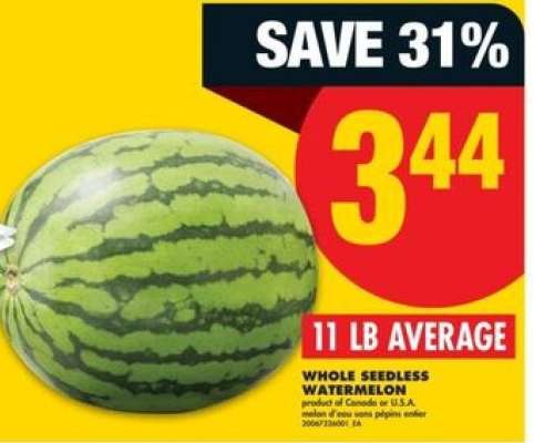 WHOLE SEEDLESS WATERMELON