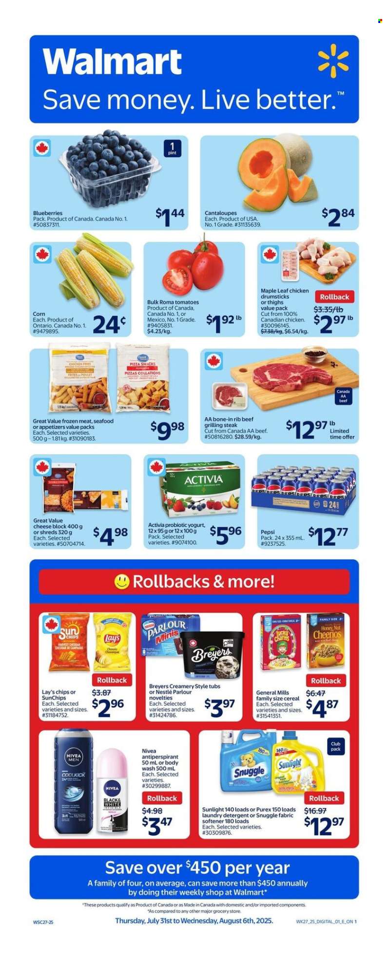 Walmart Flyer - July 31, 2025 - August 06, 2025.