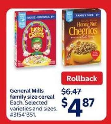 GENERAL MILLS FAMILY SIZE CEREAL