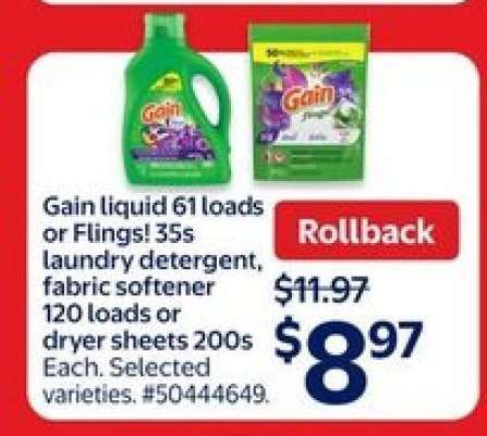 Gain liquid 61 loads or Flings! 35s