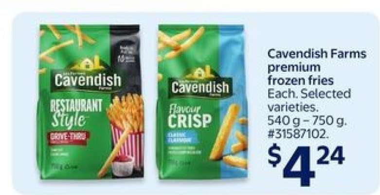 Cavendish Farms Premium Frozen Fries