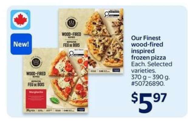 Our Finest wood-fired inspired frozen pizza