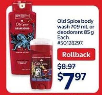 Old Spice body wash or deodorant