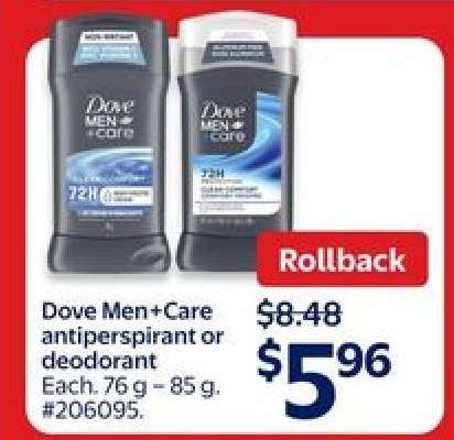 Dove Men+Care antiperspirant or deodorant