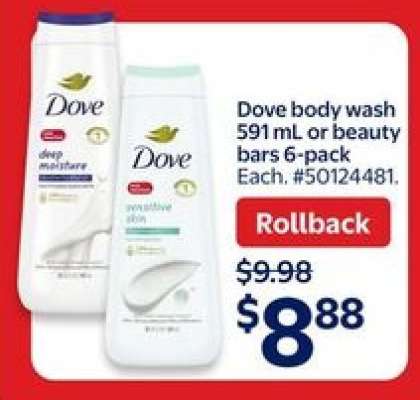 Dove Body Wash or Beauty Bars