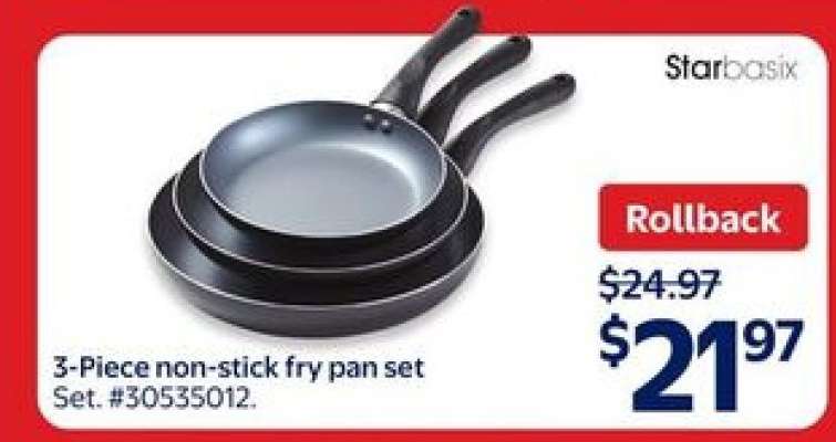 3-Piece non-stick fry pan set