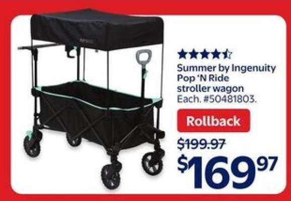 Summer by Ingenuity Pop 'N Ride stroller wagon