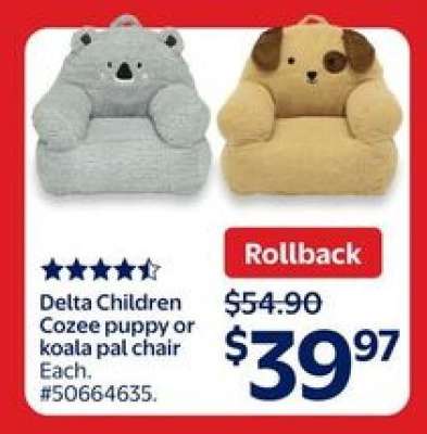 Delta Children Cozee Puppy or Koala Pal Chair