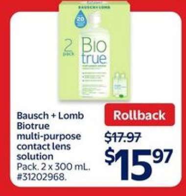 Bausch + Lomb Biotrue multi-purpose contact lens solution