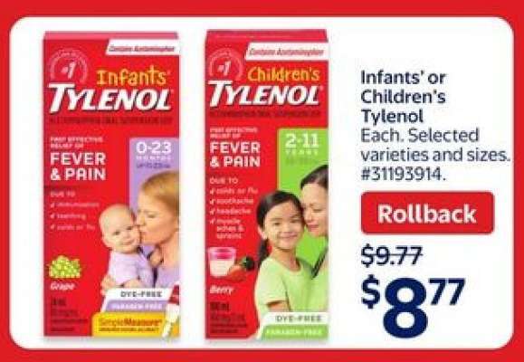 Infants' or Children's Tylenol