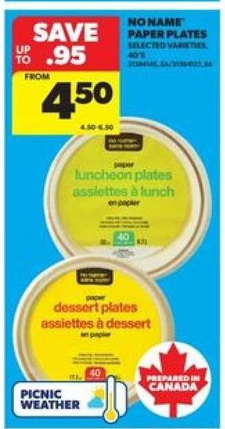 NO NAME PAPER PLATES