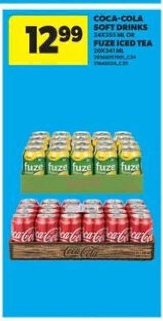 Coca-Cola Soft Drinks or Fuze Iced Tea