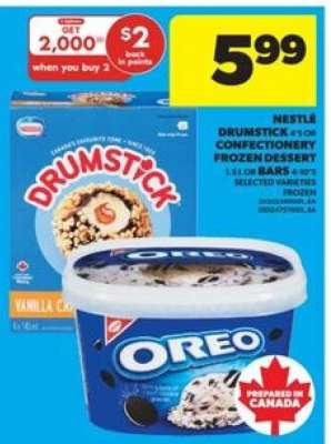 Nestlé Drumstick or Confectionery Frozen Dessert