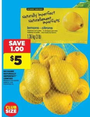 NO NAME NATURALLY IMPERFECT LEMONS
