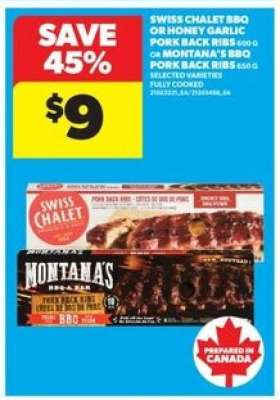 Swiss Chalet BBQ or Honey Garlic Pork Back Ribs or Montana's BBQ Pork Back Ribs