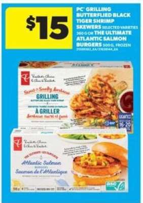 PC Grilling Butterflied Black Tiger Shrimp or The Ultimate Atlantic Salmon Burgers