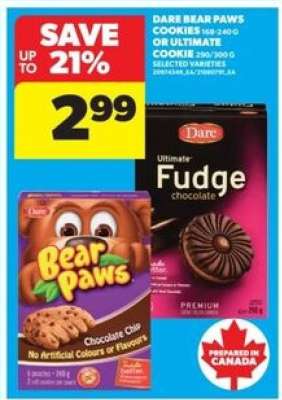 Dare Bear Paws Cookies or Ultimate Cookies