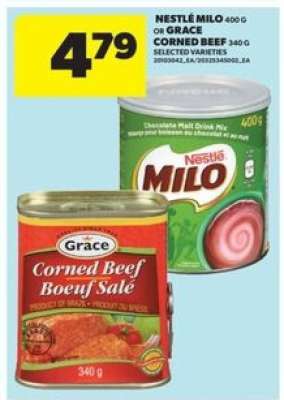 Nestlé Milo or Grace Corned Beef