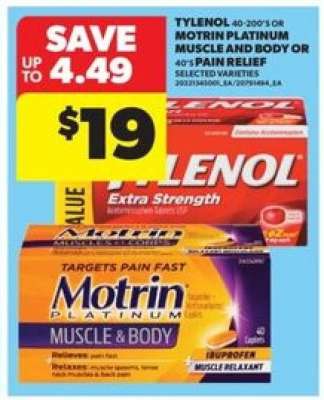 Tylenol or Motrin Platinum