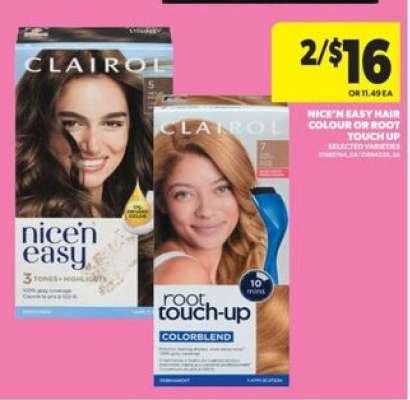NICE'N EASY HAIR COLOUR or ROOT TOUCH-UP