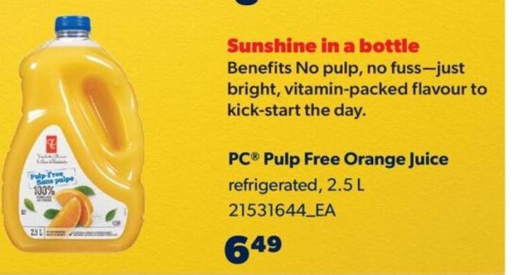 PC® Pulp Free Orange Juice