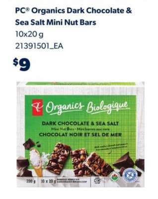 PC Organics Dark Chocolate & Sea Salt Mini Nut Bars