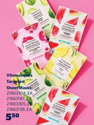 Vitamasques Targeted Sheet Masks