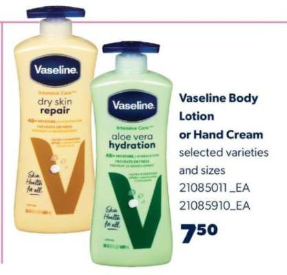 Vaseline Body Lotion or Hand Cream
