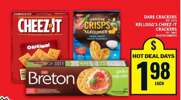 Dare Crackers & Kellogg's Cheez-It Crackers