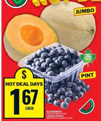 Blueberries and Cantaloupes