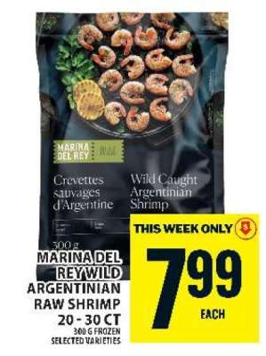 MARINA DEL REY Wild Argentinian Raw Shrimp