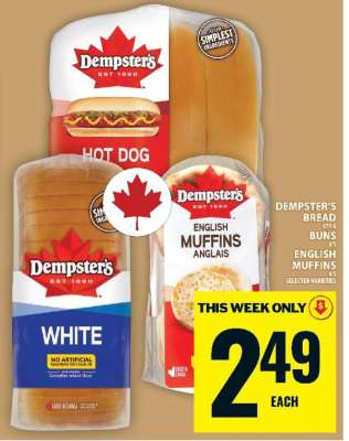 Dempster's Bread, Buns, English Muffins